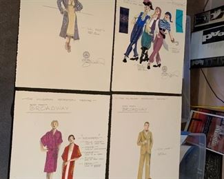 Broadway presented by The Hilberry Repertory Theatre costume rendering artwork