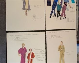 Broadway presented by The Hilberry Repertory Theatre costume rendering artwork