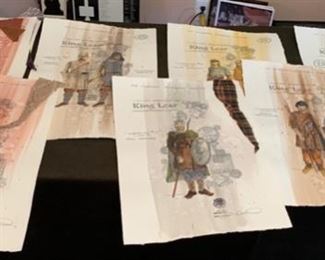 King Lear presented by the Hilberry Repertory Theatre costume renderings