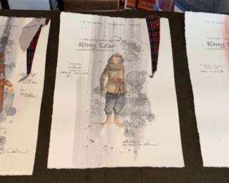 King Lear presented by the Hilberry Repertory Theatre costume renderings