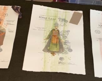 King Lear presented by the Hilberry Repertory Theatre costume renderings