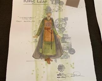King Lear presented by the Hilberry Repertory Theatre costume renderings