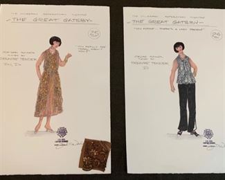 The Great Gatsby presented by The Hilberry Repertory Theatre costume renderings