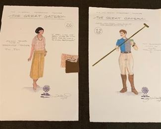 The Great Gatsby presented by The Hilberry Repertory Theatre costume renderings