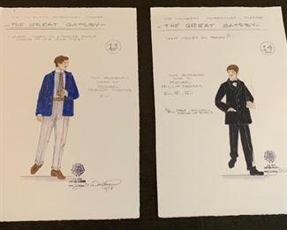 The Great Gatsby presented by The Hilberry Repertory Theatre costume renderings