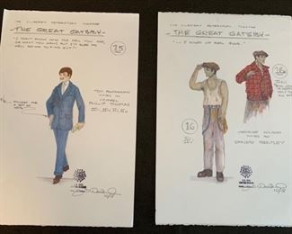The Great Gatsby presented by The Hilberry Repertory Theatre costume renderings