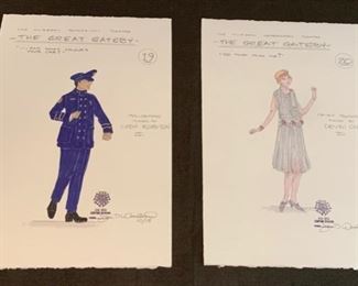 The Great Gatsby presented by The Hilberry Repertory Theatre costume renderings