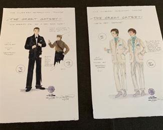 The Great Gatsby presented by The Hilberry Repertory Theatre costume renderings