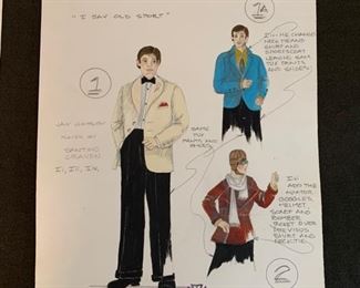 The Great Gatsby presented by The Hilberry Repertory Theatre costume renderings