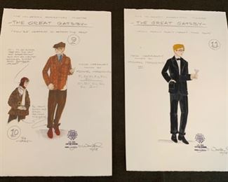 The Great Gatsby presented by The Hilberry Repertory Theatre costume renderings