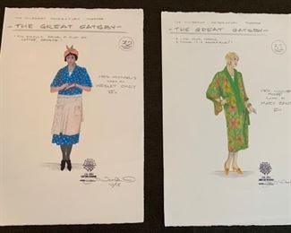 The Great Gatsby presented by The Hilberry Repertory Theatre costume renderings