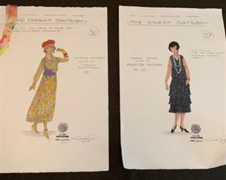 The Great Gatsby presented by The Hilberry Repertory Theatre costume renderings