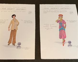 The Great Gatsby presented by The Hilberry Repertory Theatre costume renderings