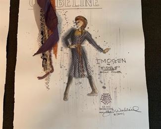 Cymbeline presented by The Hilberry Repertory Theatre costume renderings