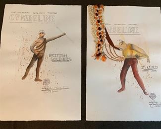 Cymbeline presented by The Hilberry Repertory Theatre costume renderings