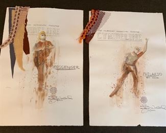 Cymbeline presented by The Hilberry Repertory Theatre costume renderings
