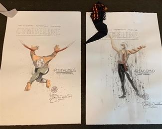 Cymbeline presented by The Hilberry Repertory Theatre costume renderings