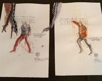 Cymbeline presented by The Hilberry Repertory Theatre costume renderings