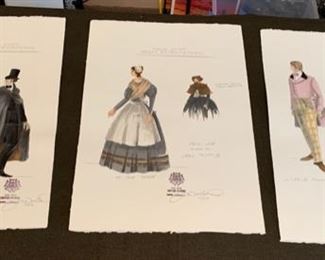 Charles Dickens Great Expectations costume renderings