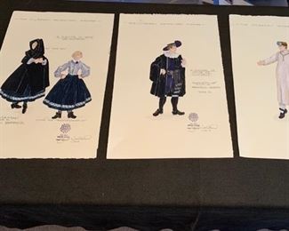 A Doctor in Spite of Himself presented by The Hilberry Repertory Theatre costume renderings