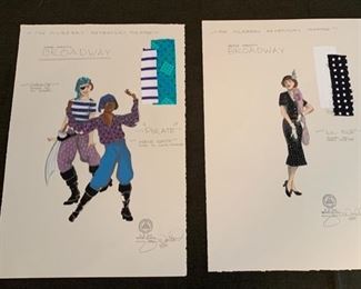 Broadway presented by The Hilberry Repertory Theatre costume renderings 