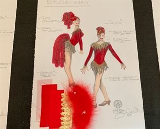 Broadway presented by The Hilberry Repertory Theatre costume renderings 