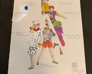 Broadway presented by The Hilberry Repertory Theatre costume renderings 