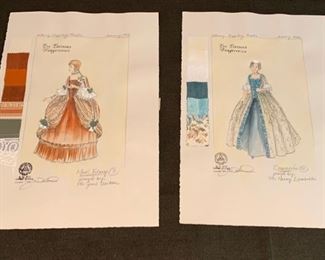 Les Liaisons Dangereuses presented by The Hilberry Repertory Theatre costume renderings