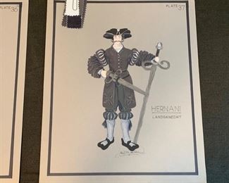 Hernani play costume renderings