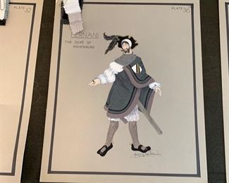 Hernani play costume renderings