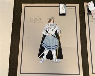 Hernani play costume renderings