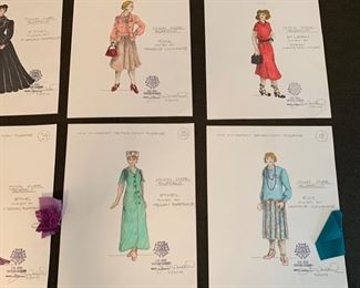 Moon Over Buffalo presented by The Hilberry Repertory Theatre costume renderings