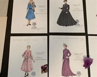 Moon Over Buffalo presented by The Hilberry Repertory Theatre costume renderings