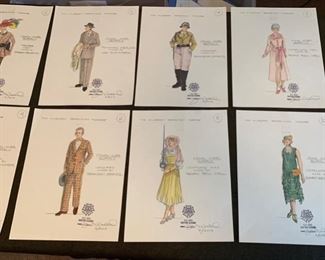 Moon Over Buffalo presented by The Hilberry Repertory Theatre costume renderings