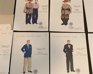 Moon Over Buffalo presented by The Hilberry Repertory Theatre costume renderings