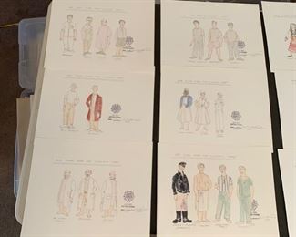 One Flew Over the Cuckoo's Nest theater play costume renderings