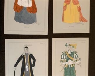 Tartuffe theatre play costume renderings