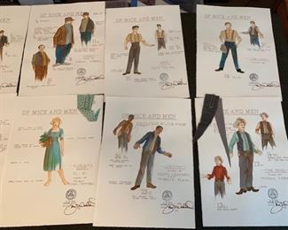 Of Mice and Men theater play costume renderings