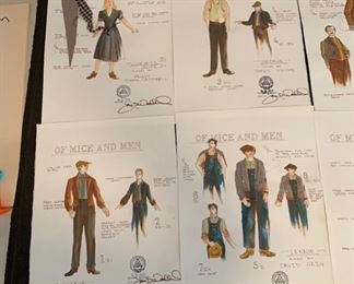 Of Mice and Men theater play costume renderings