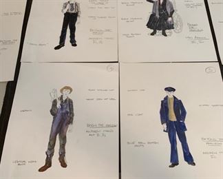 Beyond the Horizon theater play costume renderings