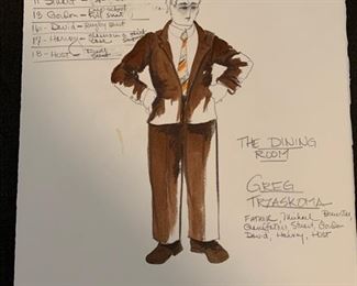 The Dining Room theater play costume renderings