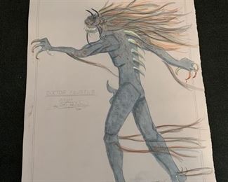 Doctor Faustus theater play costume renderings