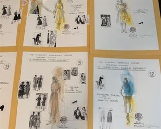 A Streetcar Named Desire presented by The Hilberry Repertory Theatre costume renderings