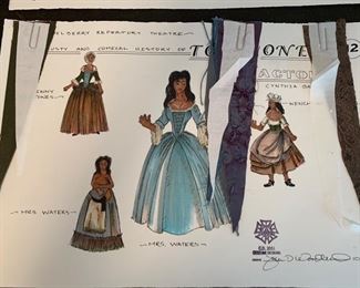 Tom Jones presented by The Hilberry Repertory Theatre costume renderings