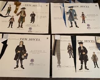 Tom Jones presented by The Hilberry Repertory Theatre costume renderings