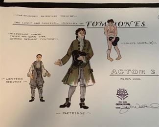 Tom Jones presented by The Hilberry Repertory Theatre costume renderings