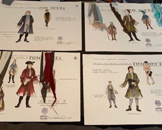 Tom Jones presented by The Hilberry Repertory Theatre costume renderings