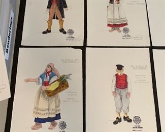 An Enemy of the People theater play costume renderings