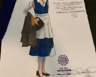 Agatha Christie's The Mousetrap theater play costume renderings