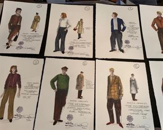 Agatha Christie's The Mousetrap theater play costume renderings